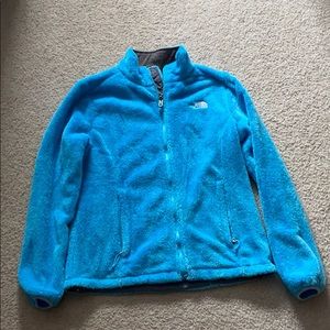 The North Face fleece zip up blue